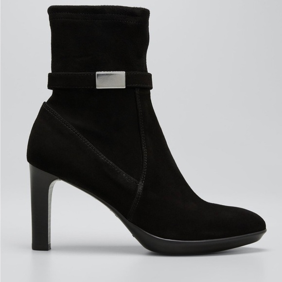 AQUATALIA Rania Suede Buckle Ankle Bootie Sz 11 - Picture 1 of 9